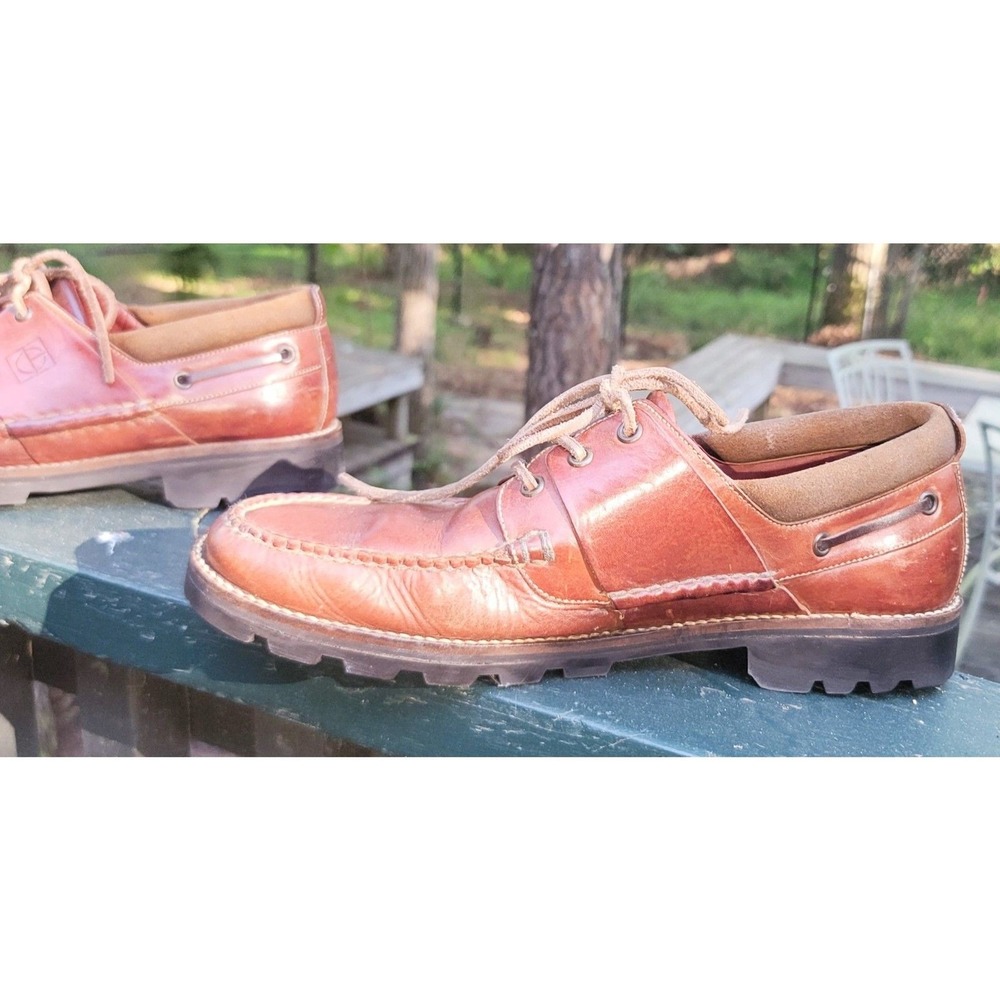 Cole Haan Mens Casual Leather Boat Shoe w Rugged Sole Rubber Grip sz 11 Gorpcore
